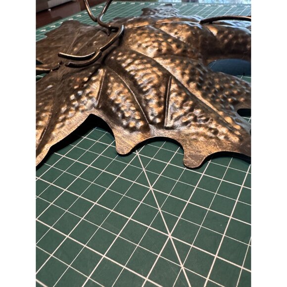 Metal Leaf Shaped Decorative Tray - Picture 6 of 7